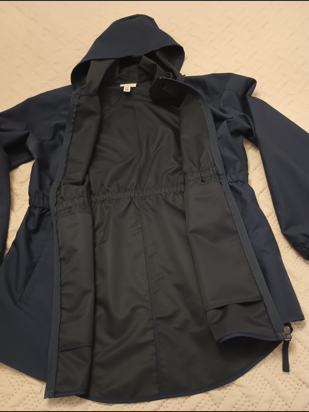 St John's Bay Navy Hooded Drawstring Windbraker Jacket PM - Picture 7 of 7